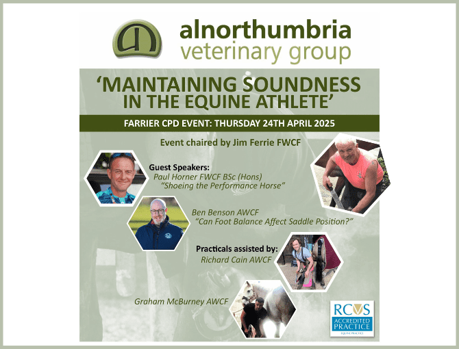 Alnorthumbria Vets Farrier CPD Feb 2025